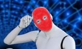 Artboty mit roter Maske