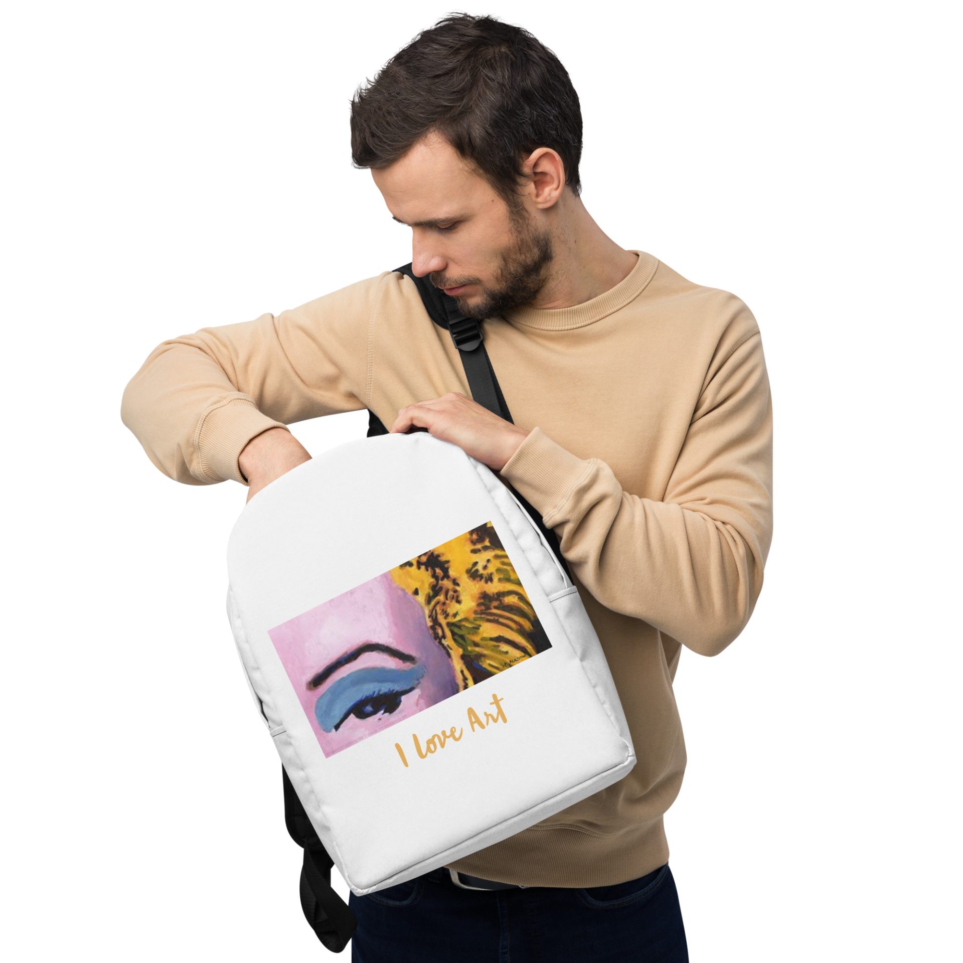 all over print minimalist backpack white front 64207874212ed