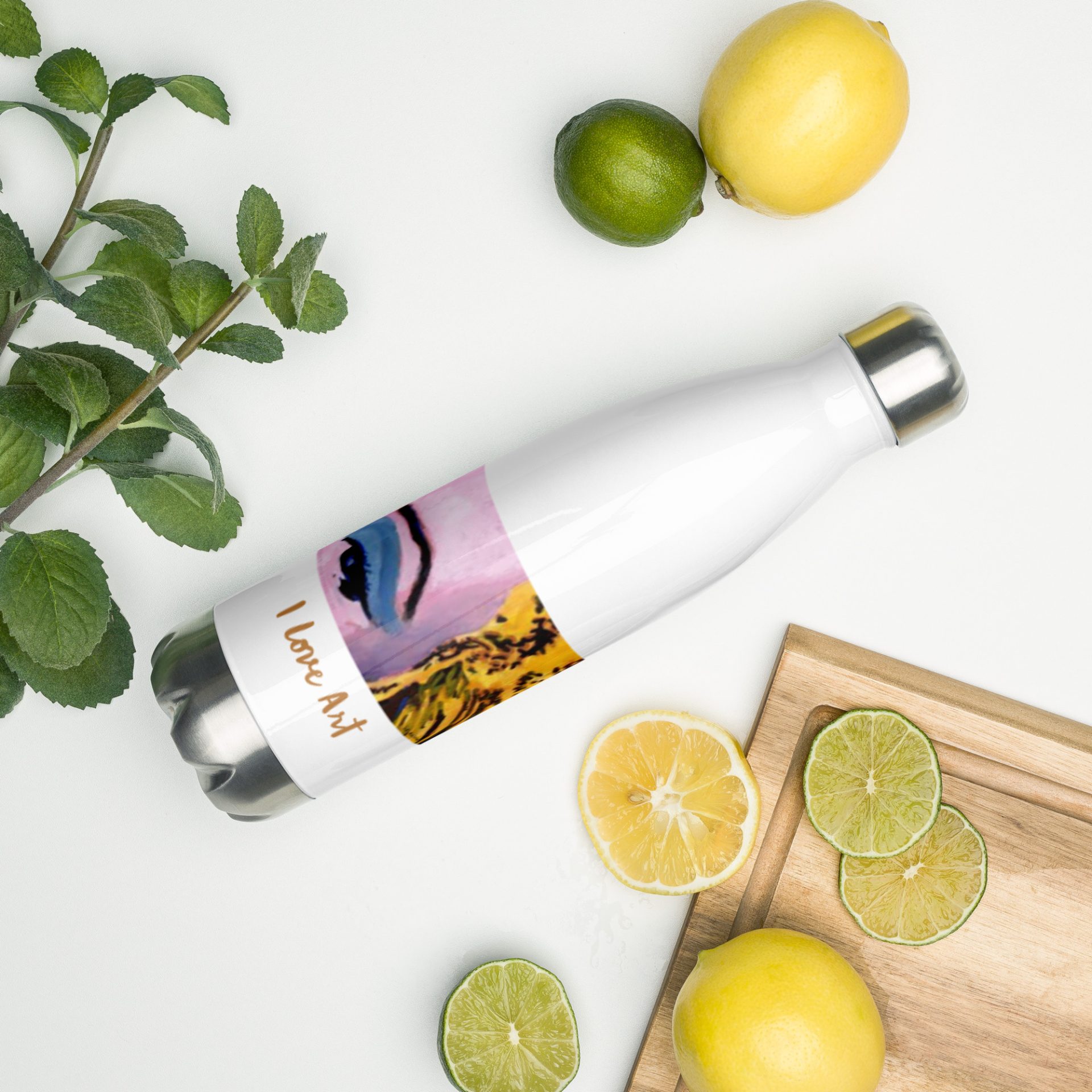 Trinkflasche Edelstahl als Art Merchandising Produkt mit Motiv
